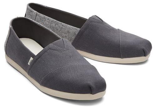 Men's Alpargata Speckled Linen in Forged Grey size 8 - Out and About