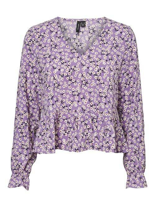 SALINA TOP IN HYACINTH FLORAL