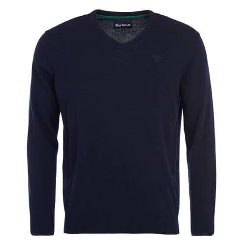 Essential Lambswool V Neck Jumper – Navy