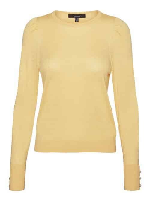 Silke O Neck Button Blouse – Cornsilk