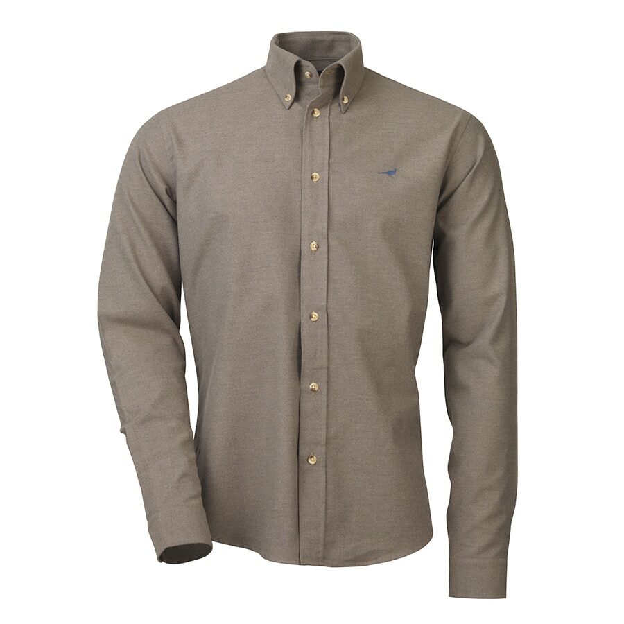 Christopher 100% Brushed Cotton Shirt in Camel