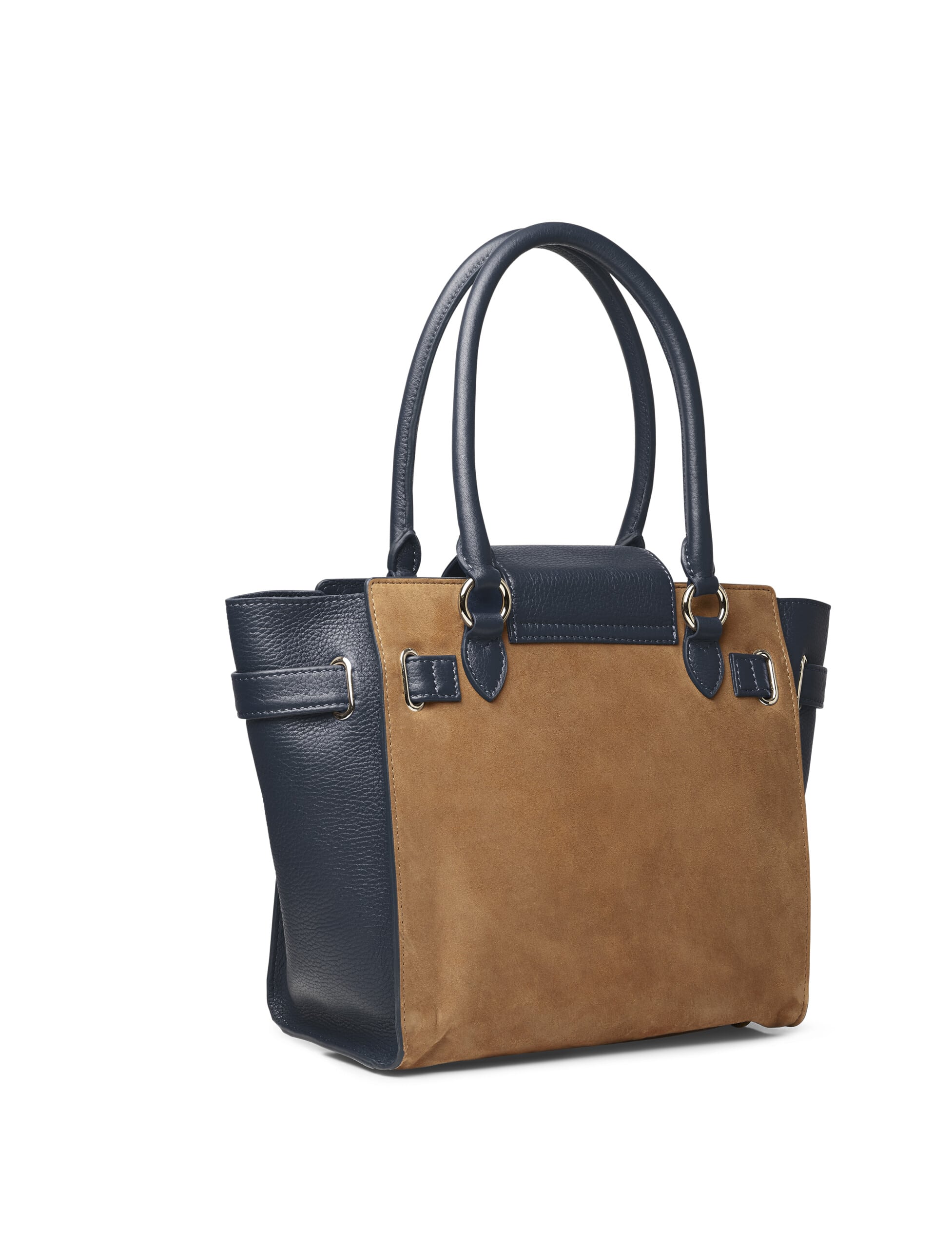 Windsor Tote in Tan and Navy