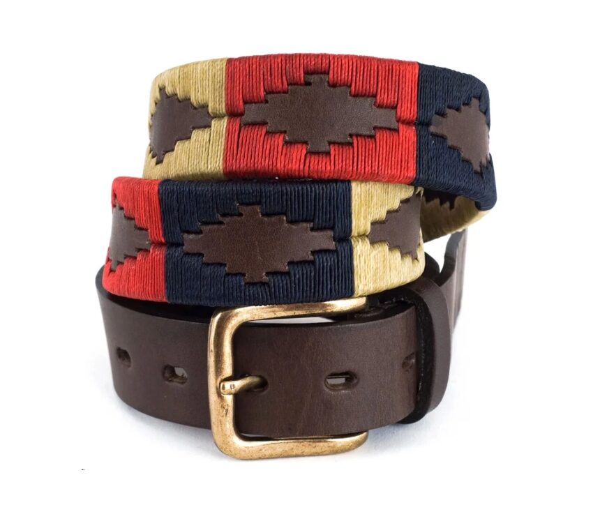 Polo Belt – Navy/Red/Cream