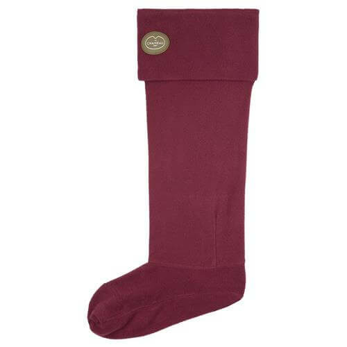 Fleece boot liners in cherry