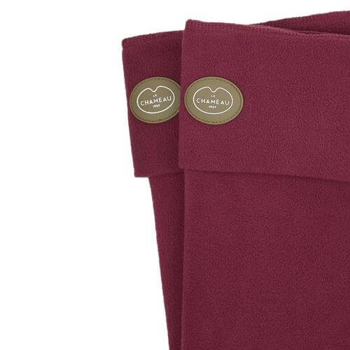 Fleece boot liners in cherry