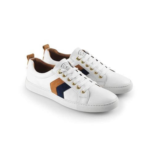 The Alexandra Trainer in navy/ tan