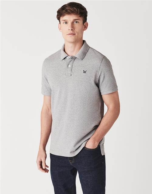 Classic Pique Polo Shirt Grey - Out and About