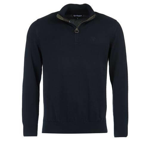 Cotton Half Zip in Navy