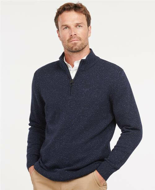 Tisbury half zip jumper in navy