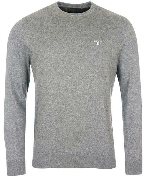 Cotton Cashmere neck jumper in Grey