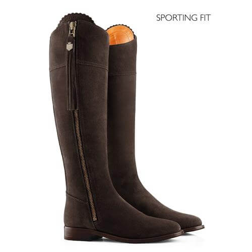 Sporting fit Regina Flat Chocolate Suede