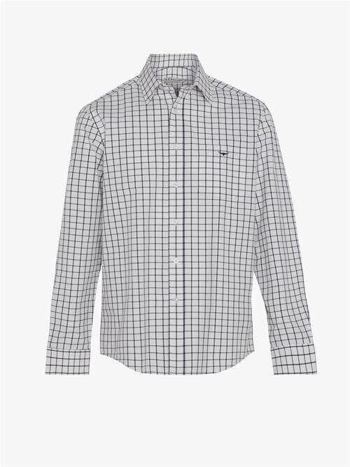 Collins Shirt – White/Navy Check