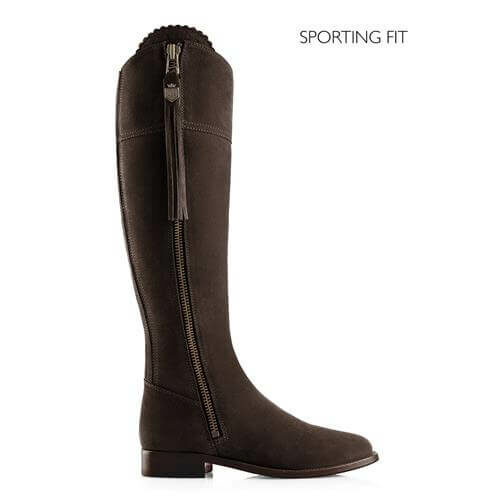 Sporting fit Regina Flat Chocolate Suede