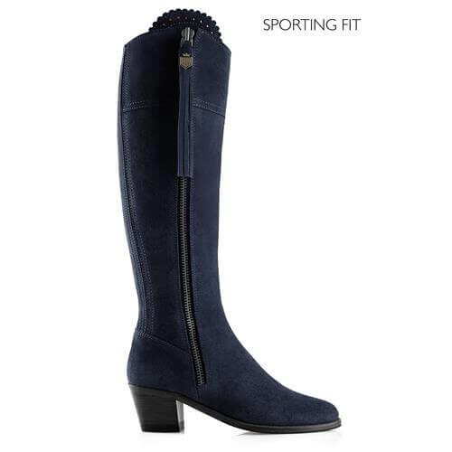 Sporting Fit Heeled Regina Navy Suede