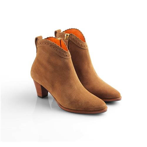 Regina Ankle Boot in Tan suede