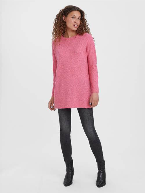 Plaza Long Jumper in Hot Pink