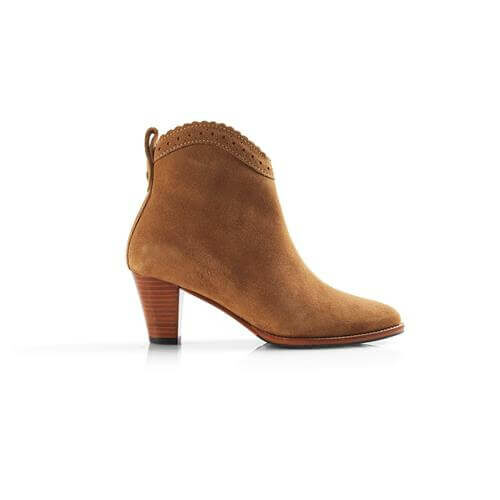 Regina Ankle Boot in Tan suede