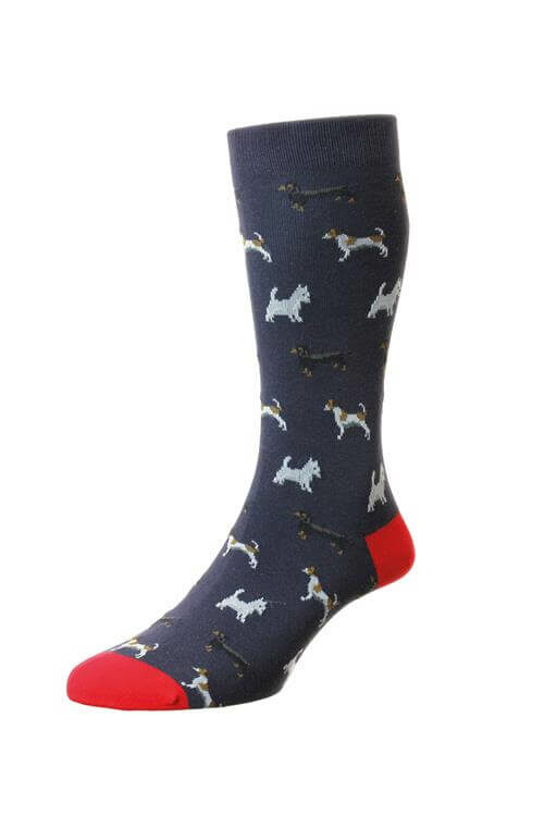 Navy dog socks