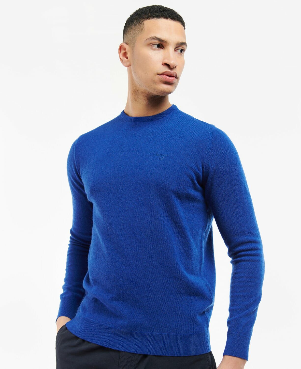 Essential Lambswool Crew Neck Sweatshirt Bright Blue