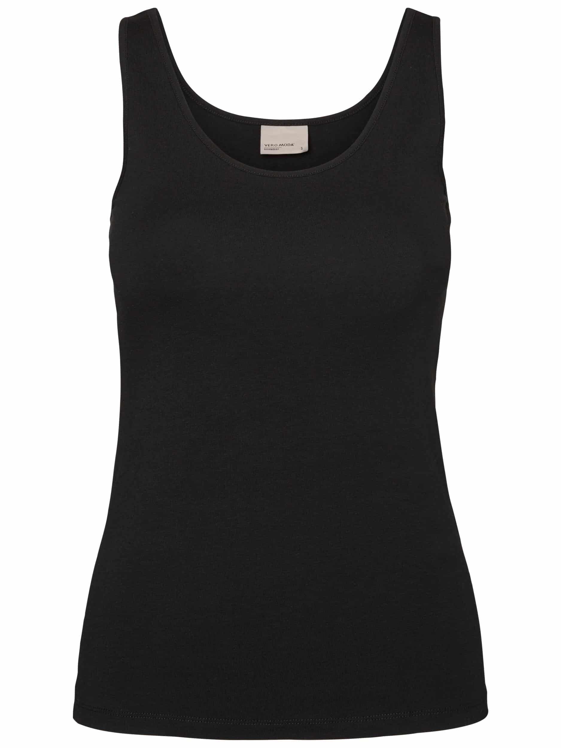 Maxi soft black tank top vest