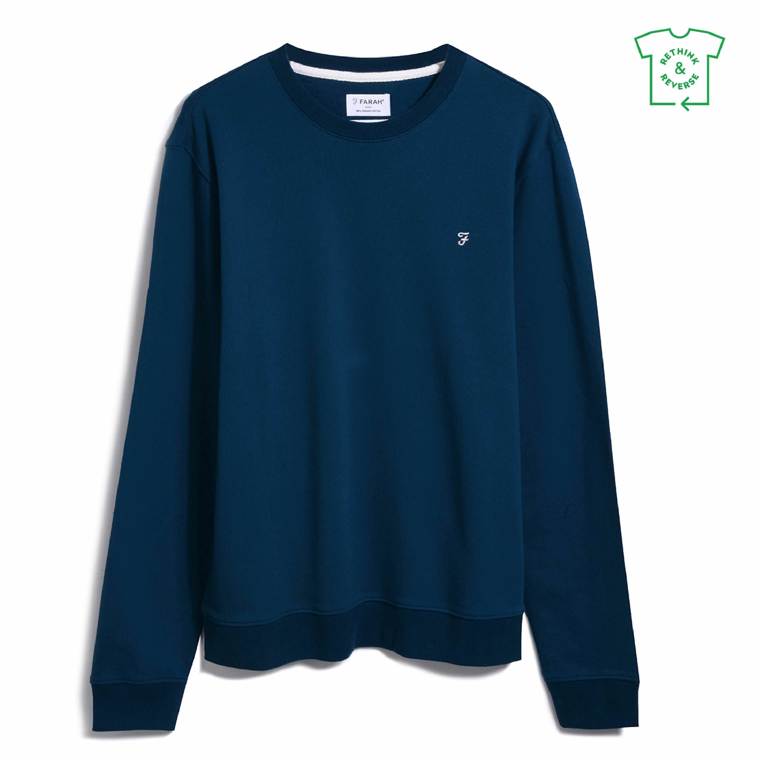 Fulwood Crew Neck Sweat in Golf Blue