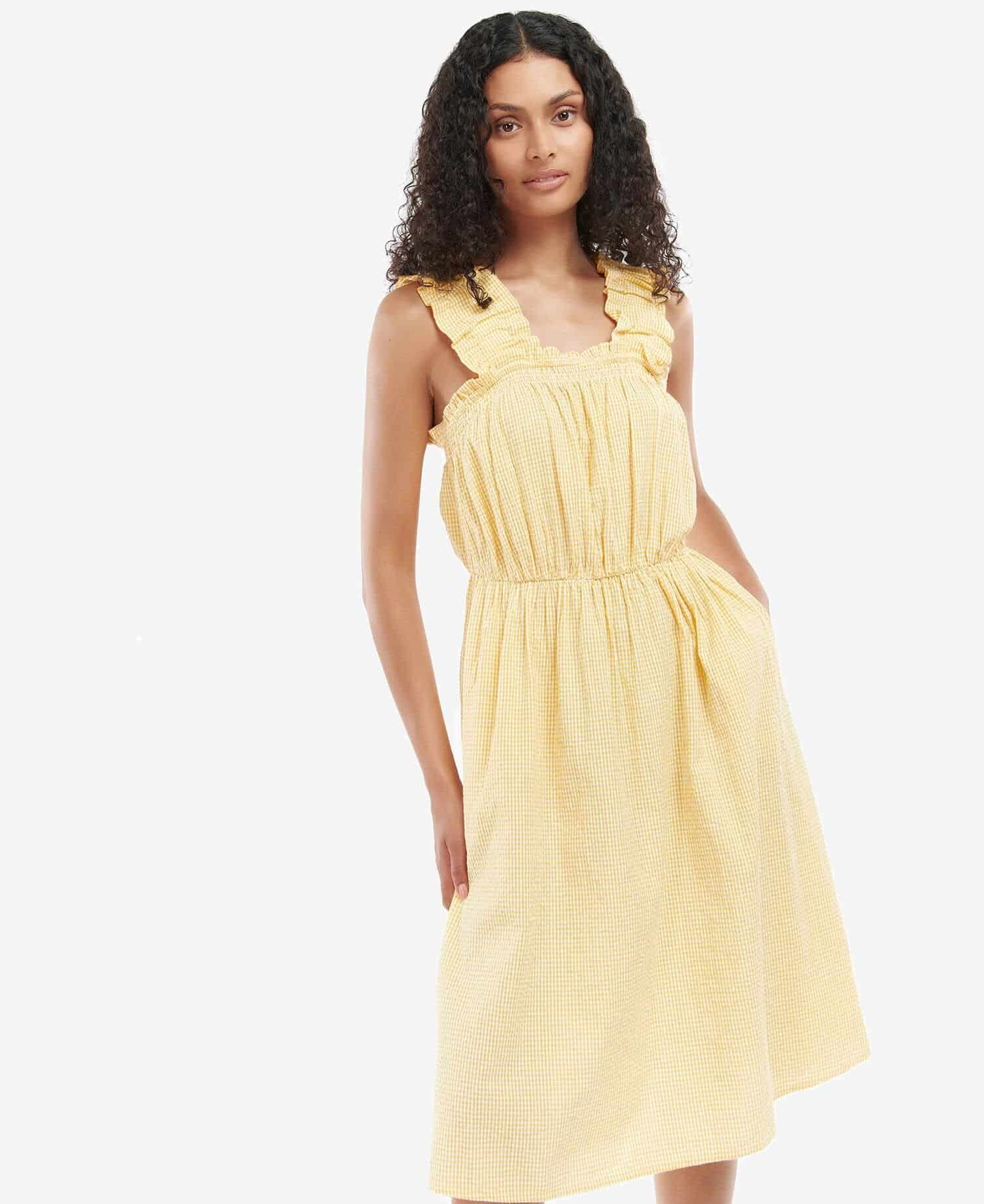 Abbey Dress – Sunrise Yellow Check