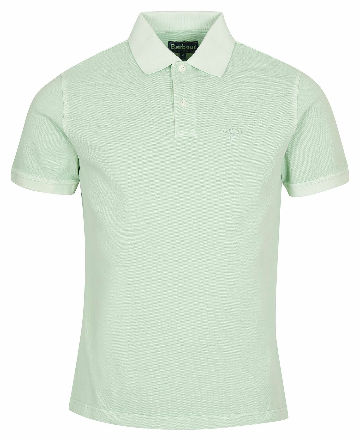 Washed Sports Polo in Dusty Mint