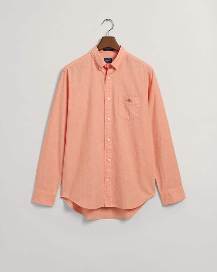 Cotton Linen Shirt – Apricot Orange