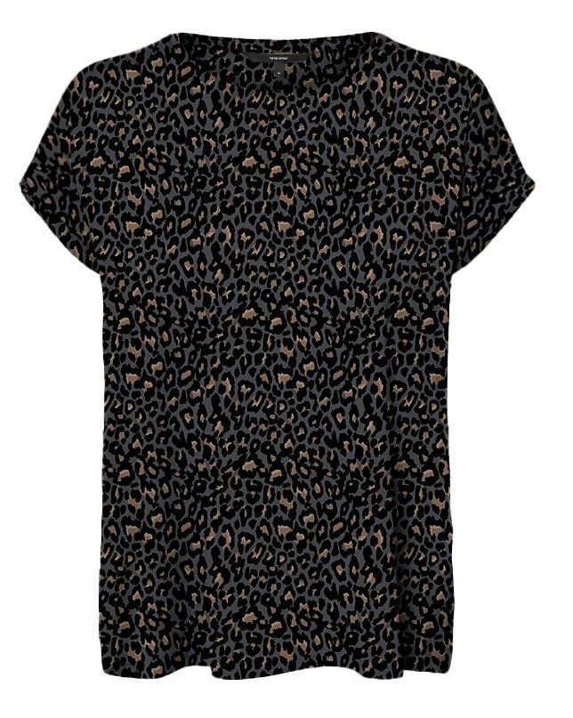 Ava Tee in Asphalt Leopard