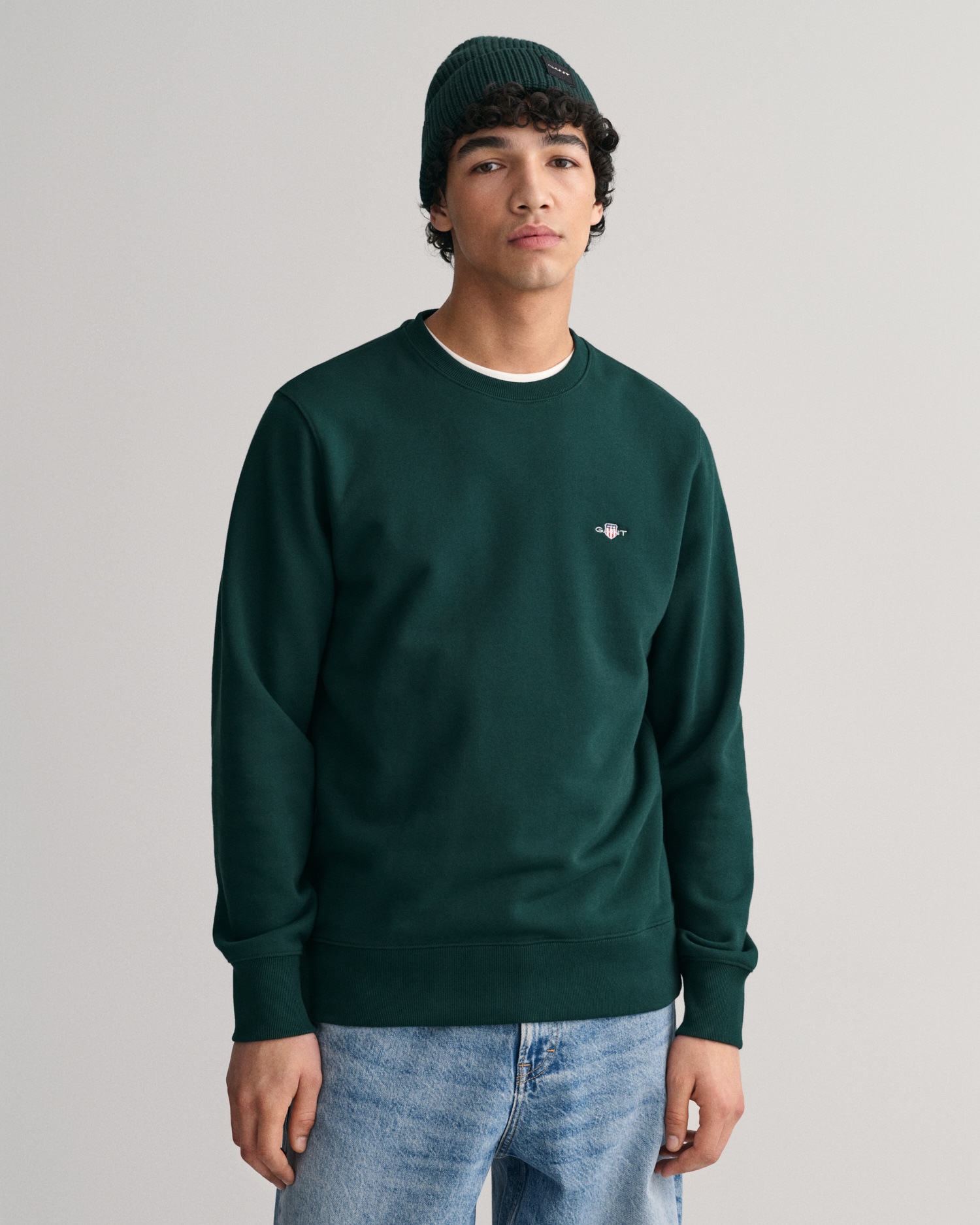 Crew Neck Jumper- Green size M