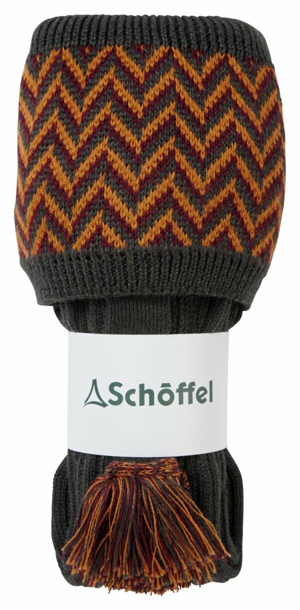 Herringbone Sock – Forest/Ochre/Mulberry