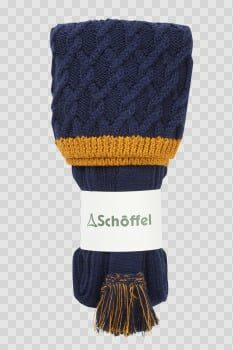 LATTICE SOCK – NAVY/MUSTARD