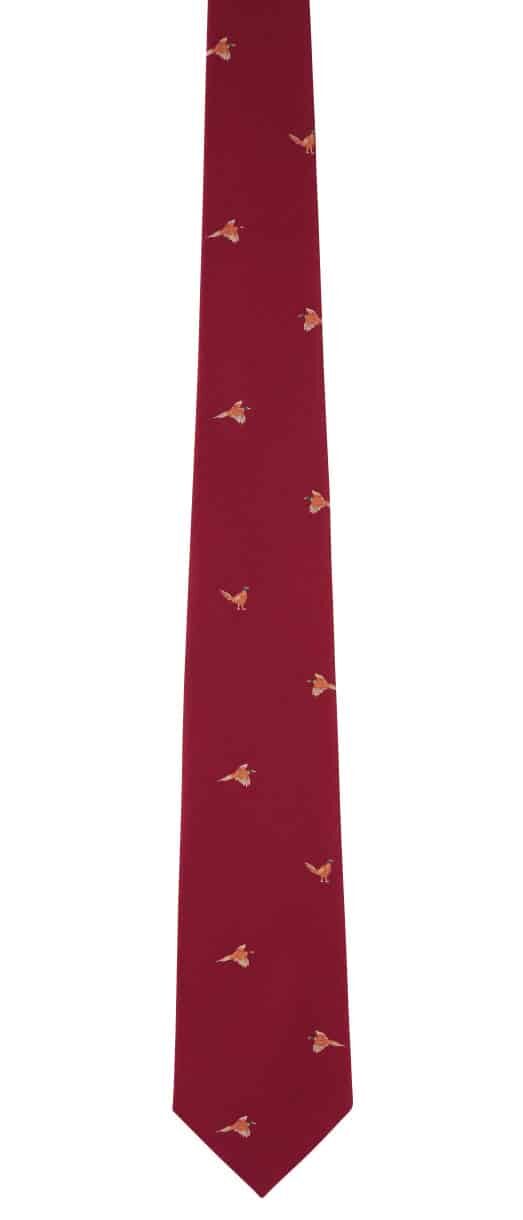 ASHFORD SILK TIE – CHILLI PHEASANT