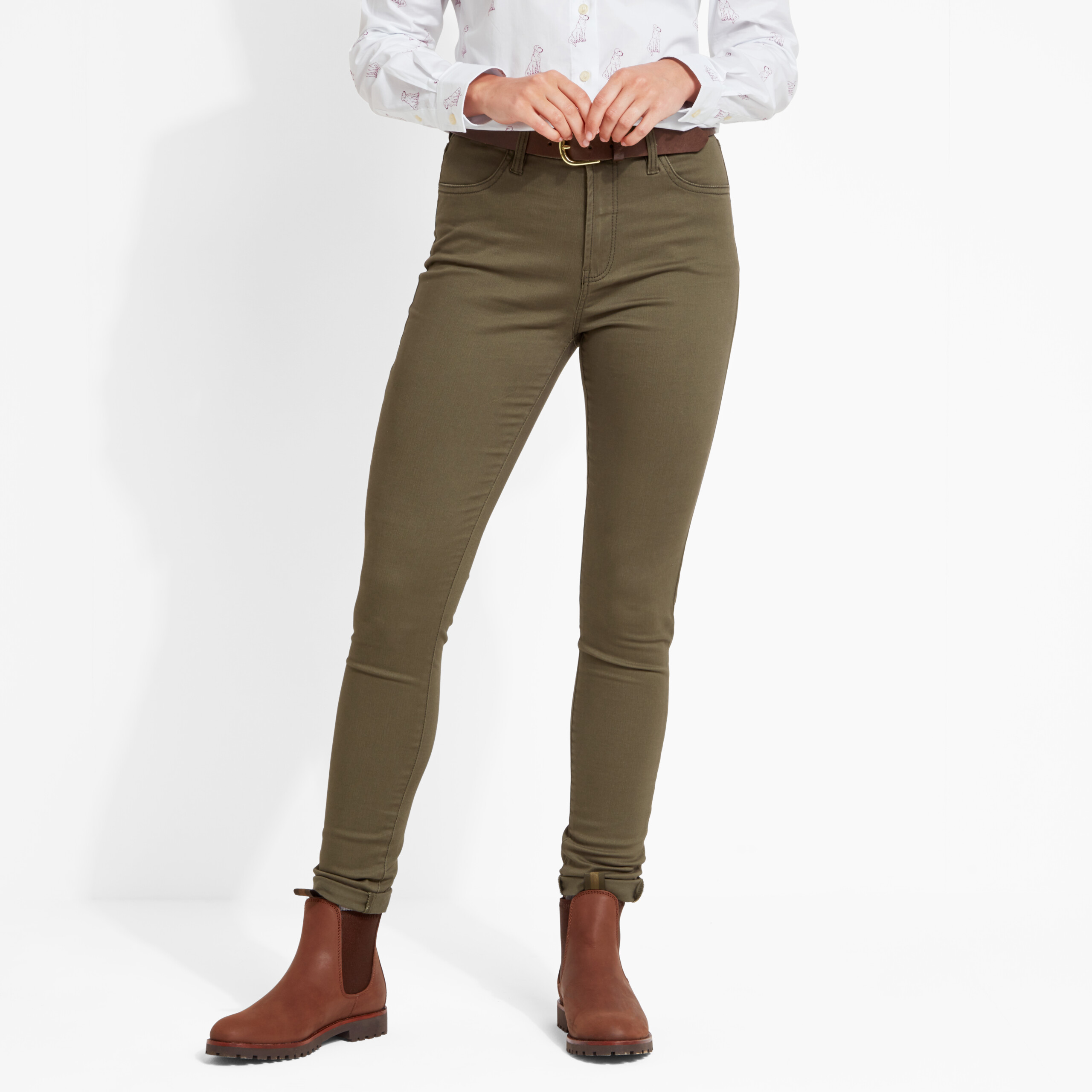 Poppy Jeans – Loden Green