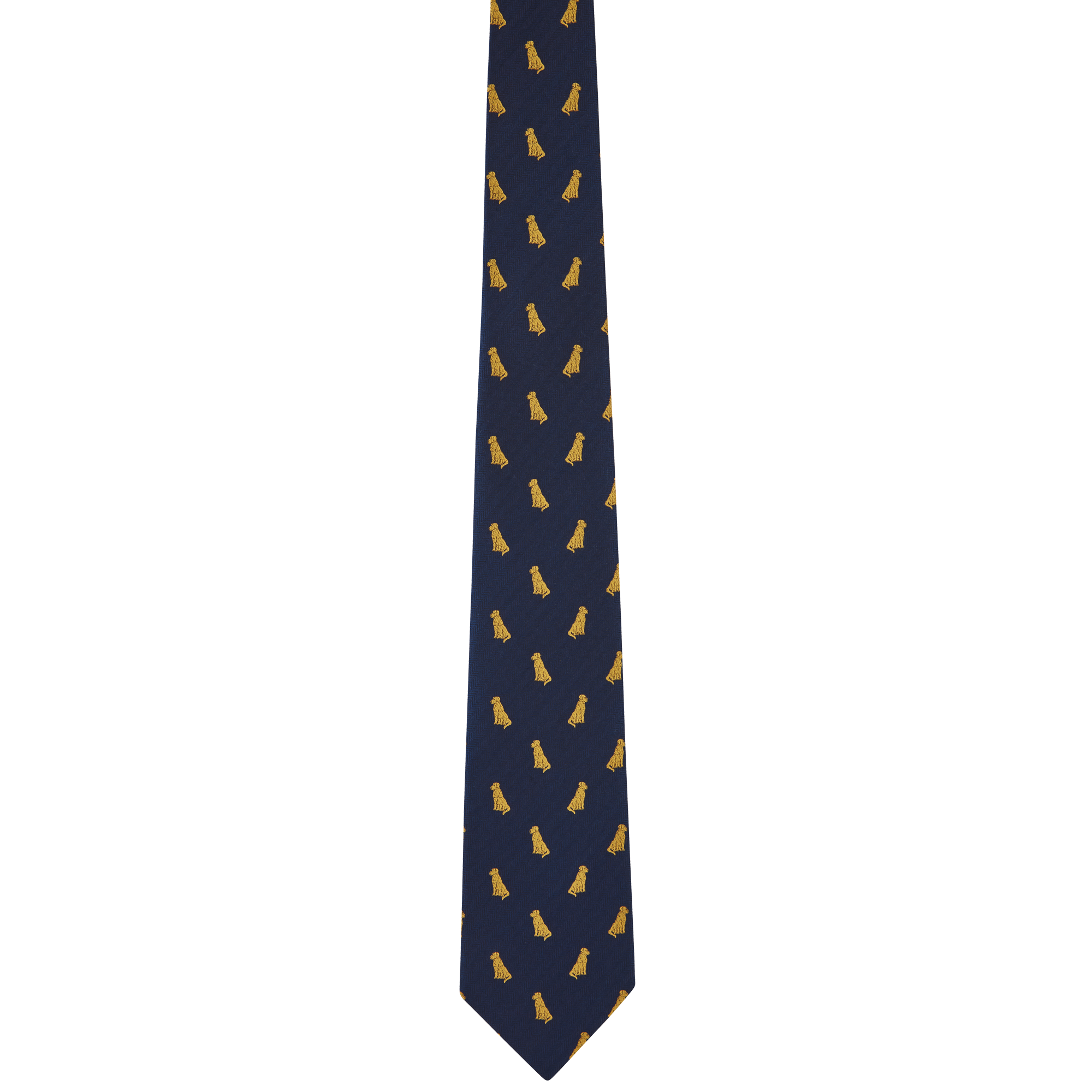 Ashford Silk Tie- Navy Labrador