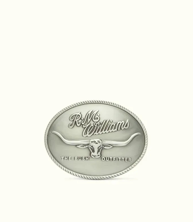 R.M.Williams Logo Buckle – Silver