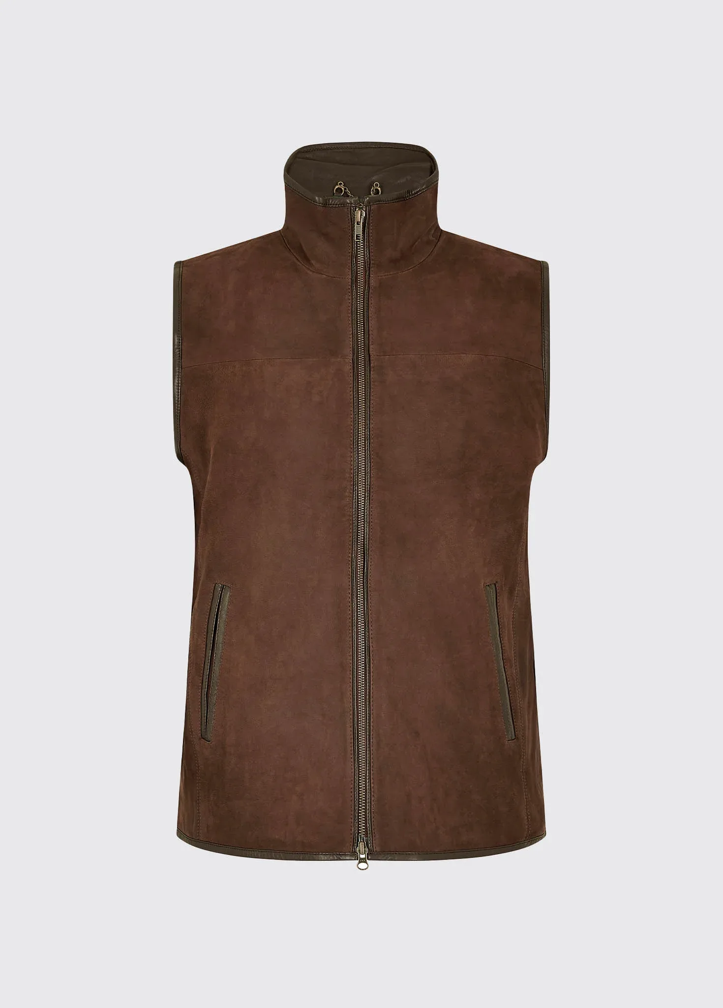 Dunhill Leather Gilet – Walnut