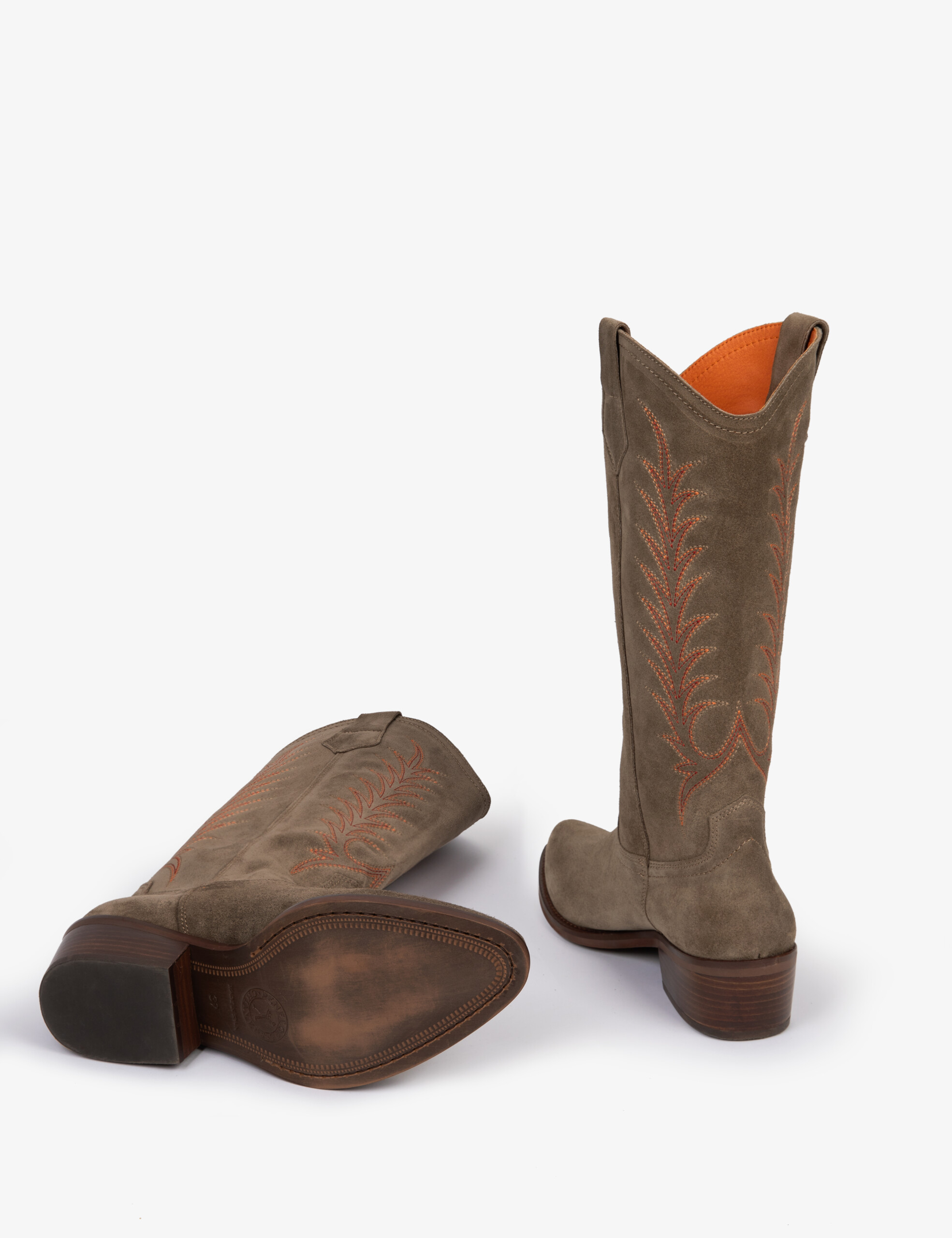 Goldie Cowboy Boot – Taupe