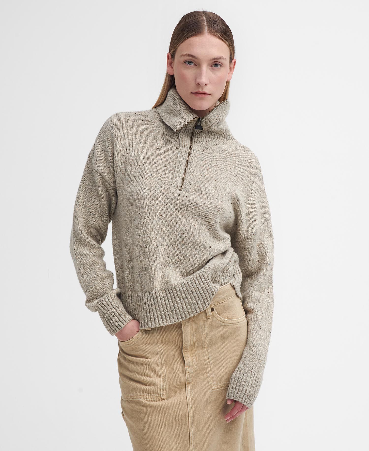 Lavensdale Half-Zip Jumper – Oatmeal