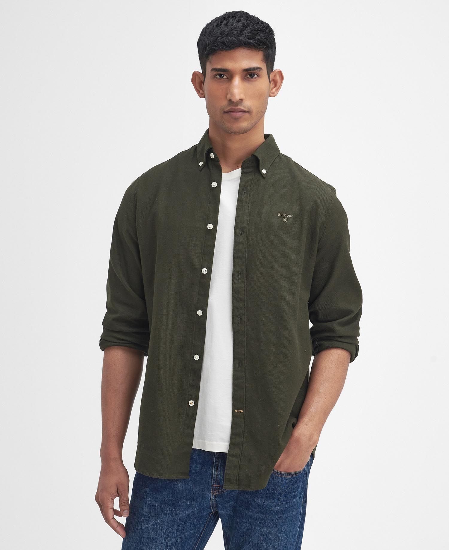 Twillbridge Tailored Long-Sleeved Shirt – Forest