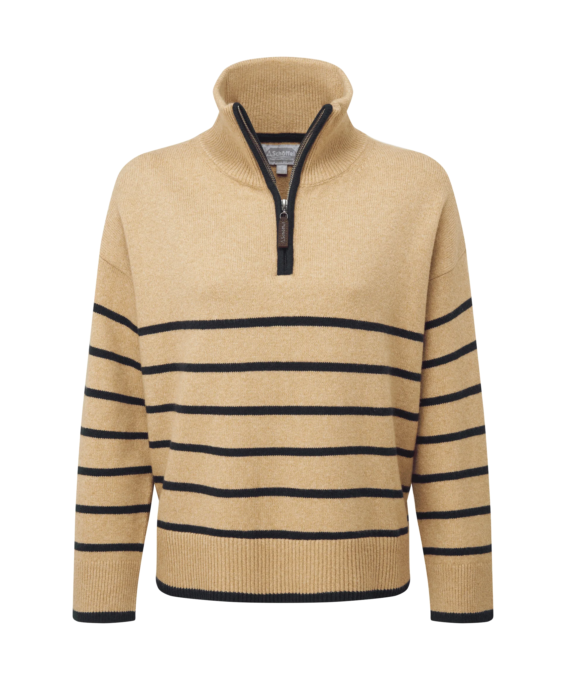 Sandsend Quarter Jumper – Warm Sand