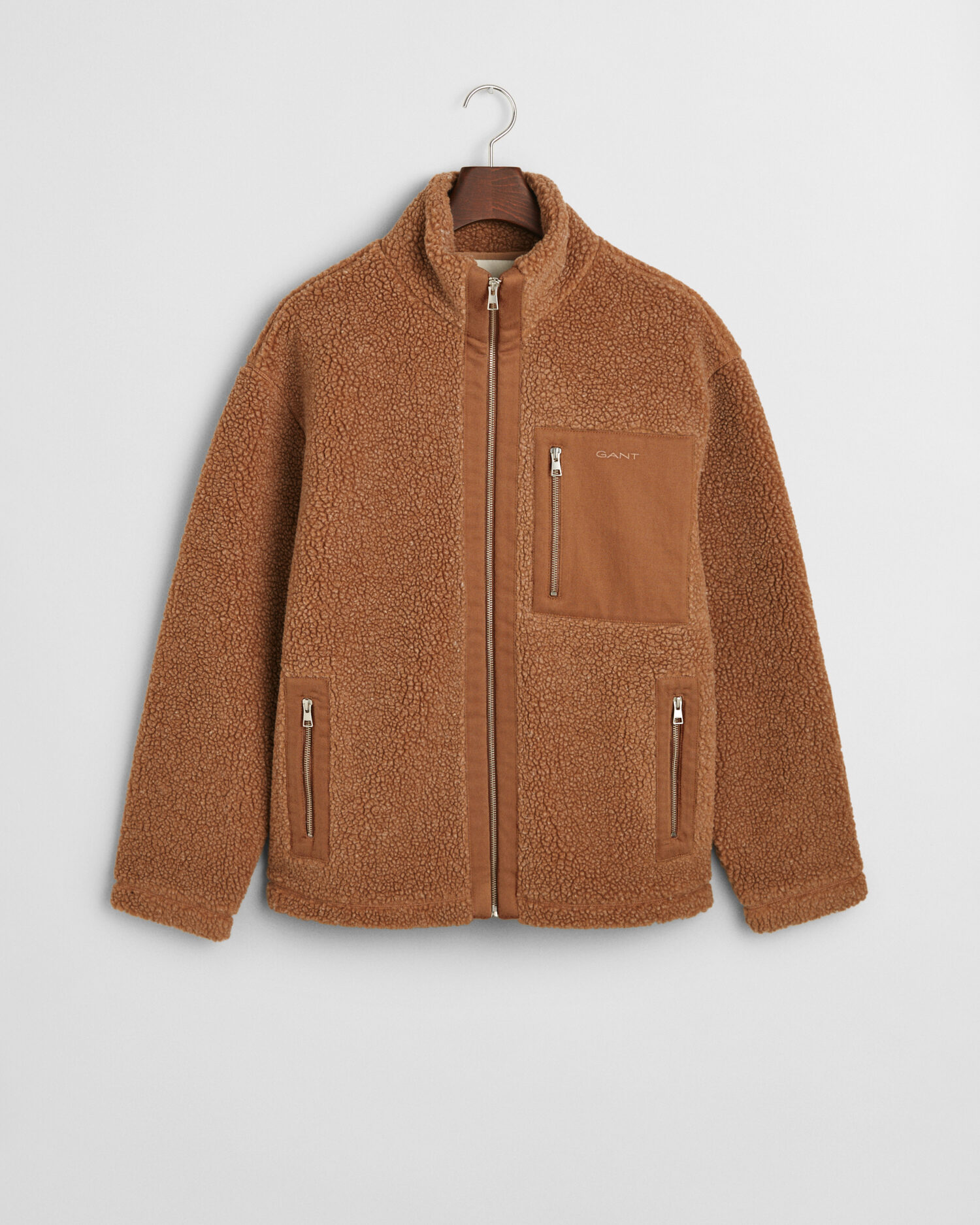 Wool Blend Block Fleece – Caramel Beige