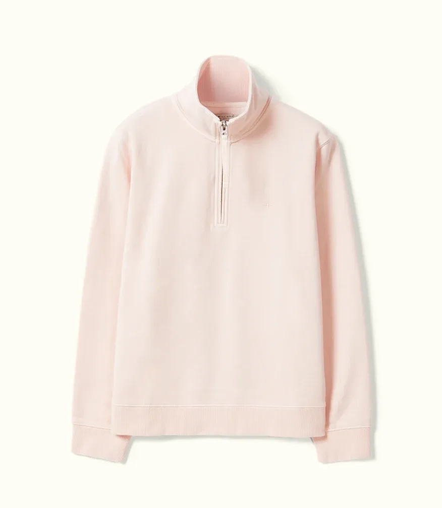 Trickett 1/4 zip – Rose smoke