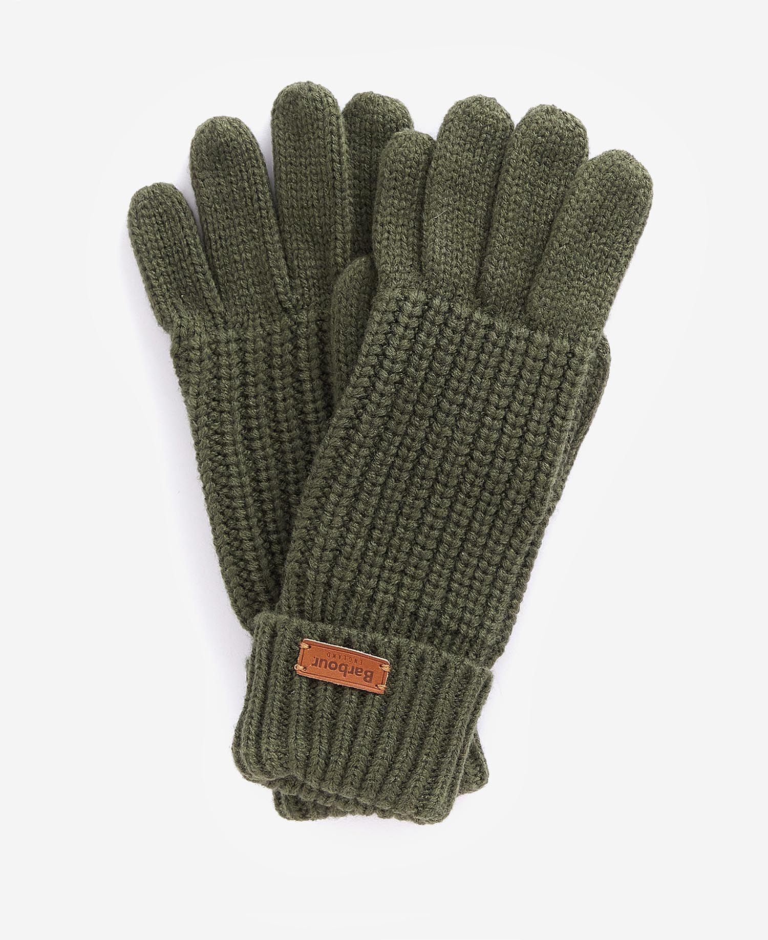 Saltburn Knitted Gloves – Olive