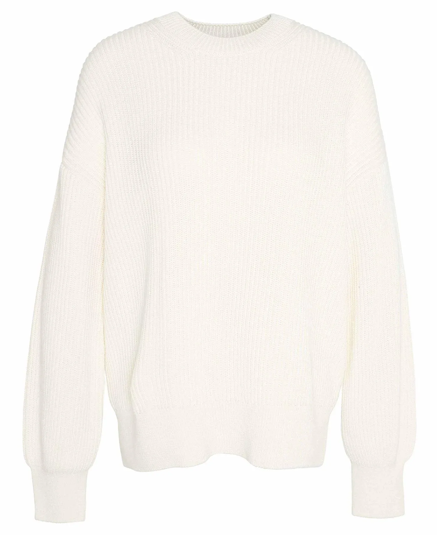 Rib-Stitch Crew Neck Jumper