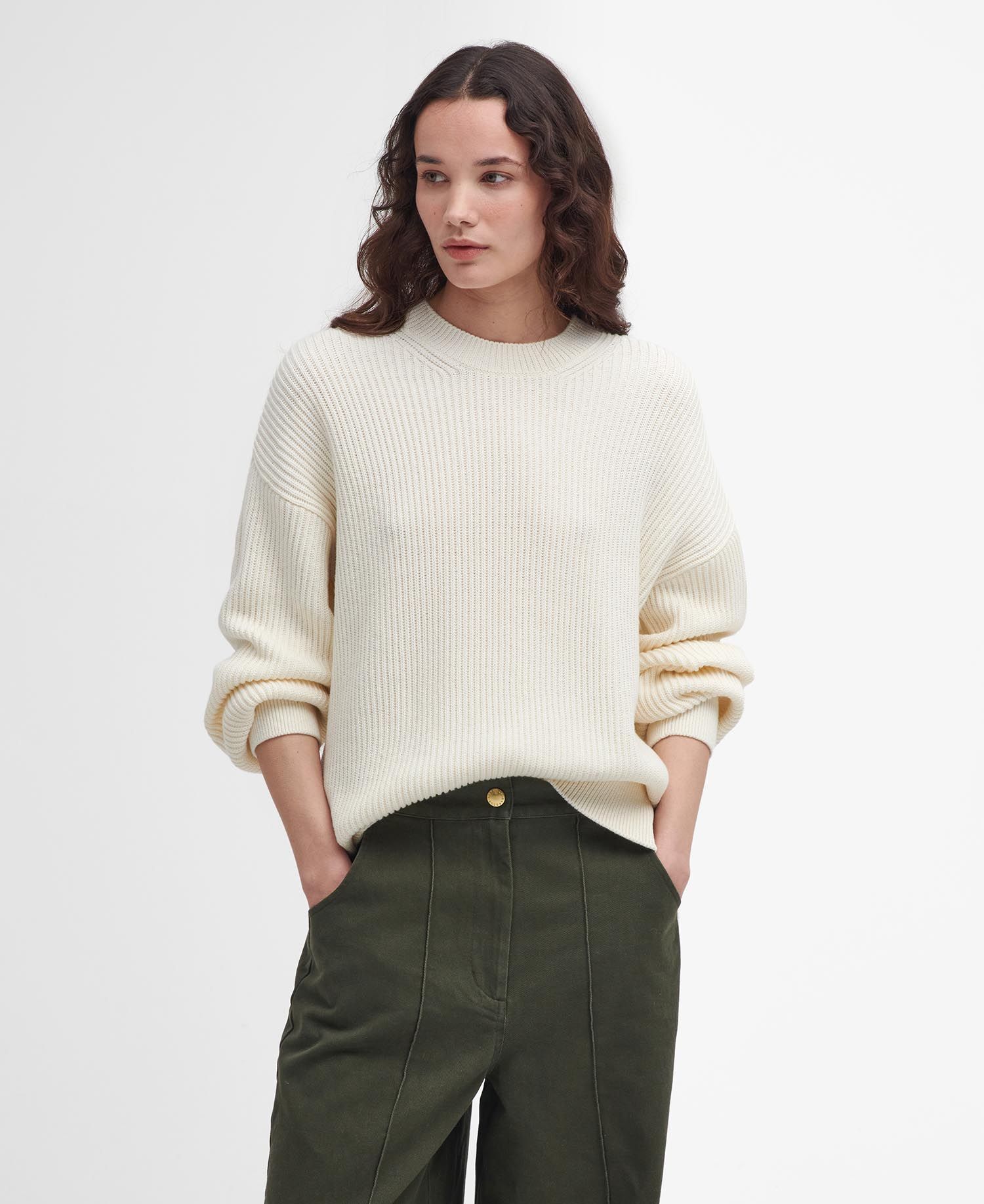 Rib-Stitch Crew Neck Jumper