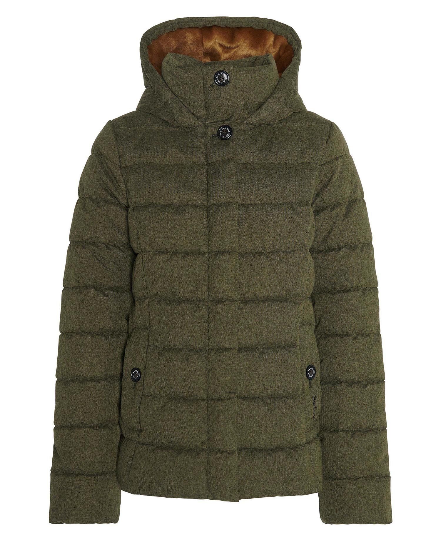 Camellia Puffer Jacket – Olive