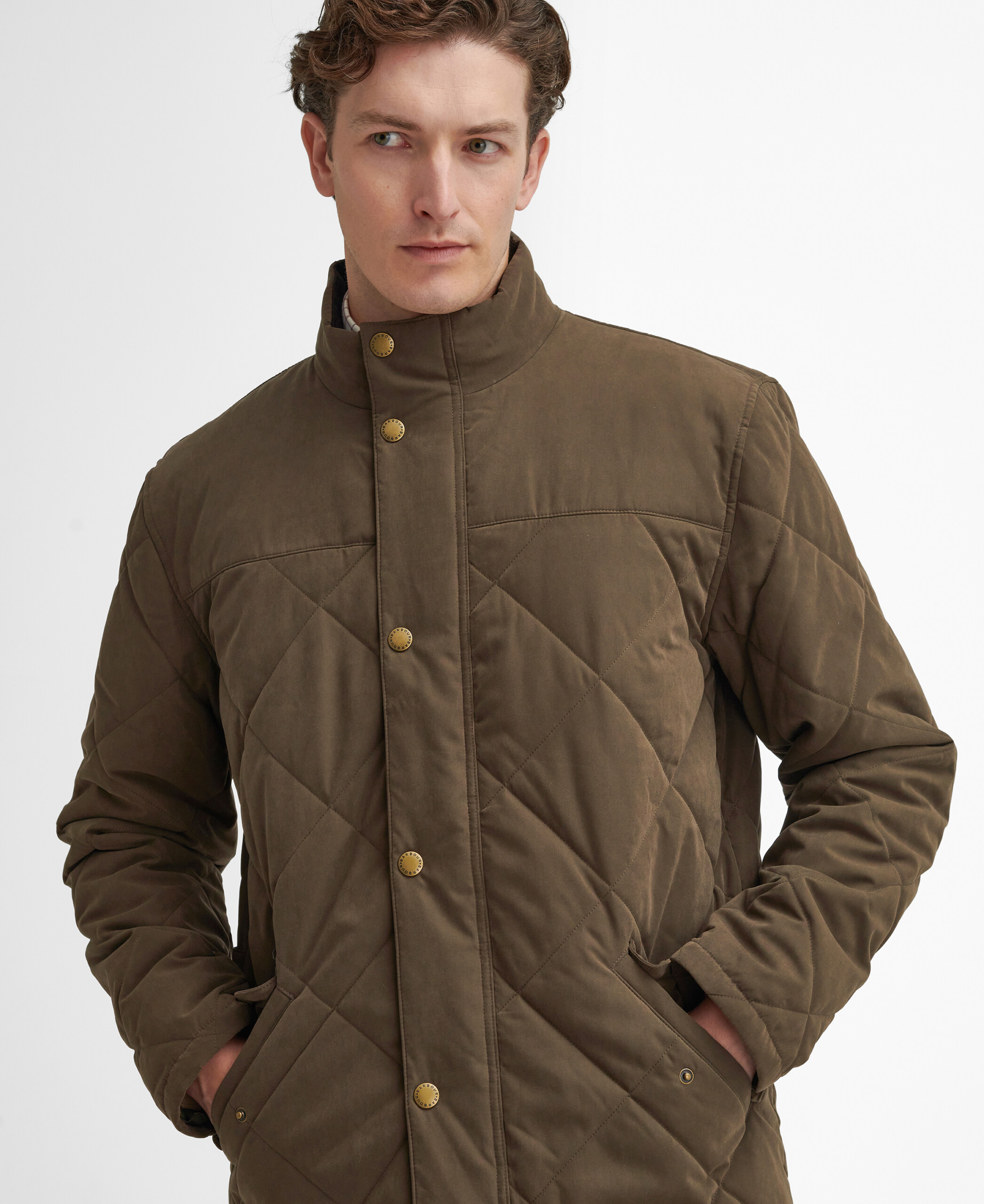 Elter Quilted Jacket – Dark Olive