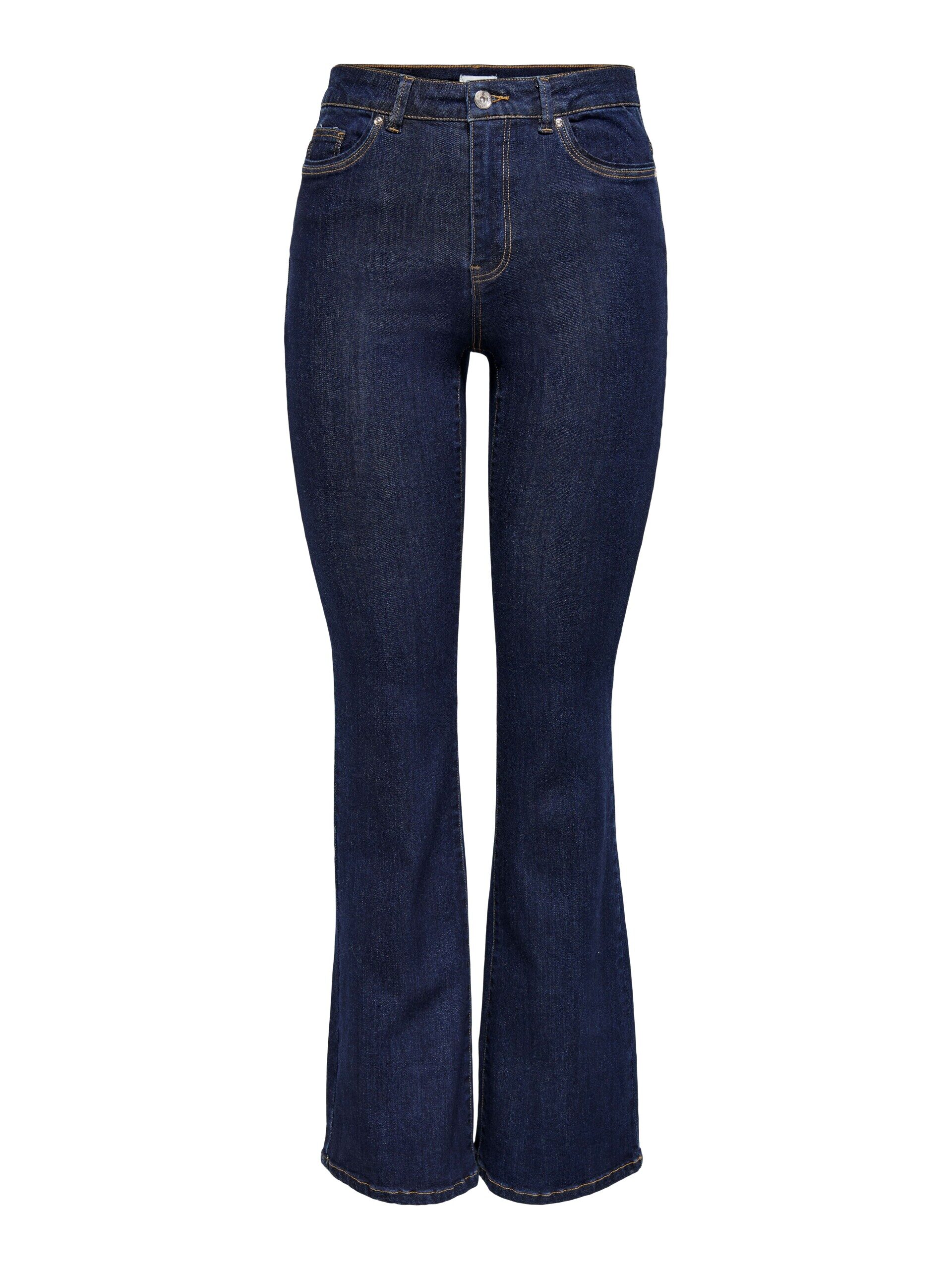 Flared Fit Jeans – Dark Denim