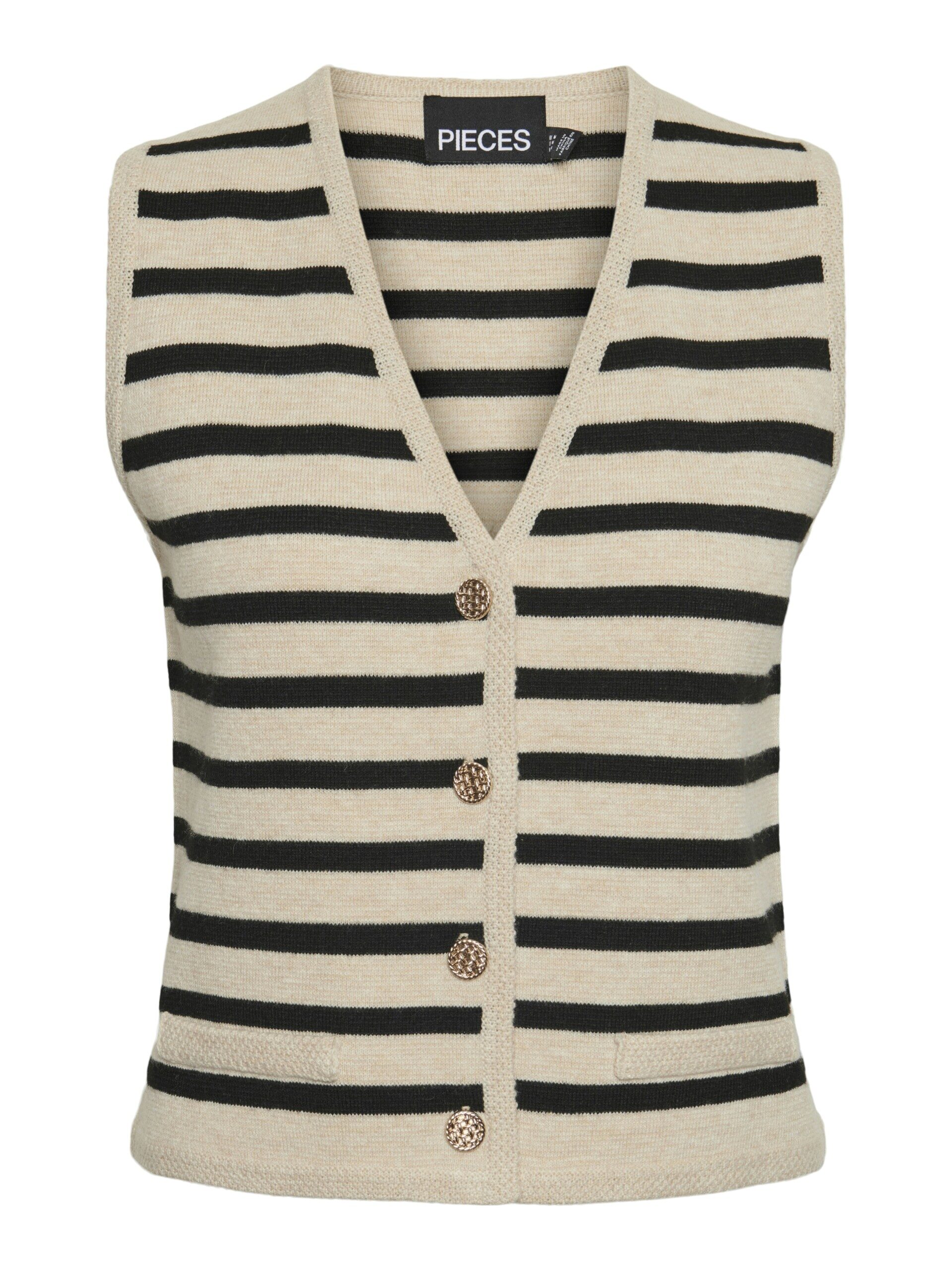 Nisa Knitted Vest – Striped